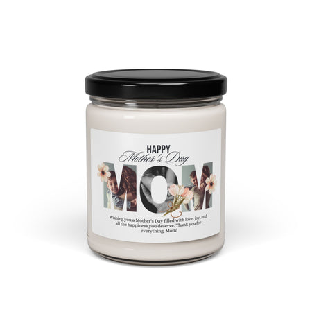Personalized Mother's Day Scented Soy Candle - 9oz Gift for Mom - Digital Product Store