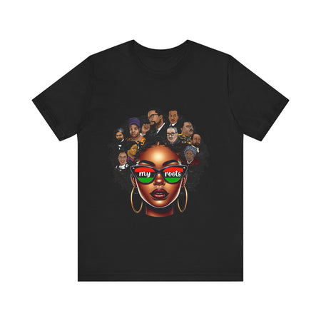 Roots Celebration Tee - My Roots Design, Unisex Fashion Tee, Afrocentric Shirt, Black History Month, Gift for Her, Culture Pride Apparel - Digital Product Store