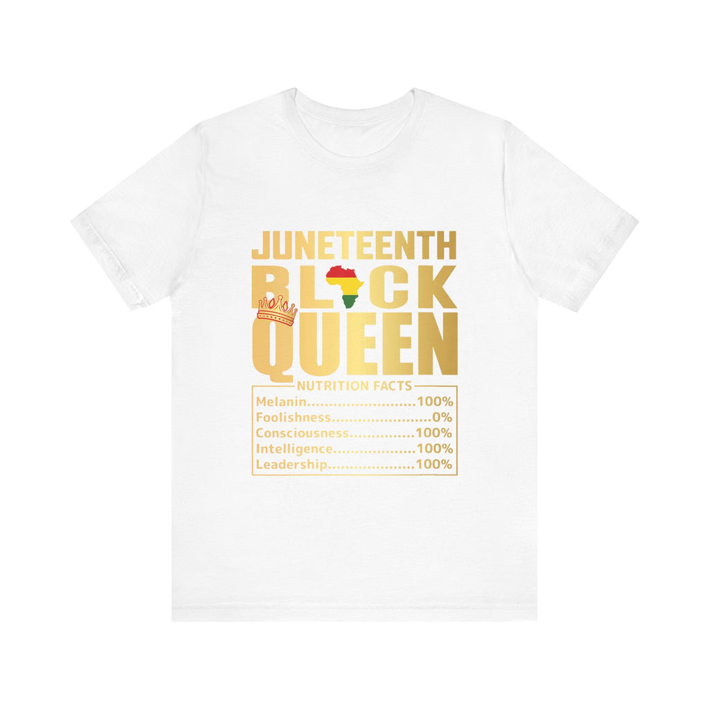 Juneteenth Black Queen Tee - Unisex Short Sleeve Tee Celebrating Strength and Heritage - Digital Product Store