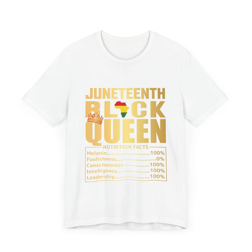 Juneteenth Black Queen Tee - Unisex Short Sleeve Tee Celebrating Strength and Heritage - Digital Product Store