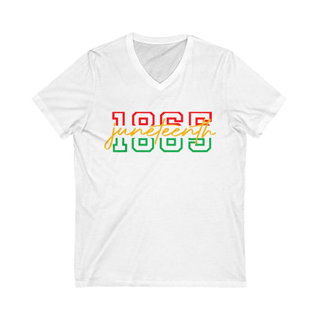 Juneteenth Celebration Tee, Unisex V - Neck for Activists, Commemorative Shirt, Black History Month, Inspirational Gift, Equality Apparel - Digital Product Store