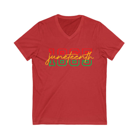 Juneteenth Celebration Tee, Unisex V - Neck for Activists, Commemorative Shirt, Black History Month, Inspirational Gift, Equality Apparel - Digital Product Store