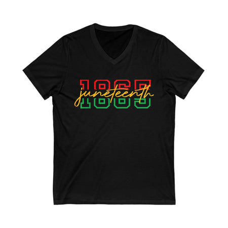 Juneteenth Celebration Tee, Unisex V - Neck for Activists, Commemorative Shirt, Black History Month, Inspirational Gift, Equality Apparel - Digital Product Store