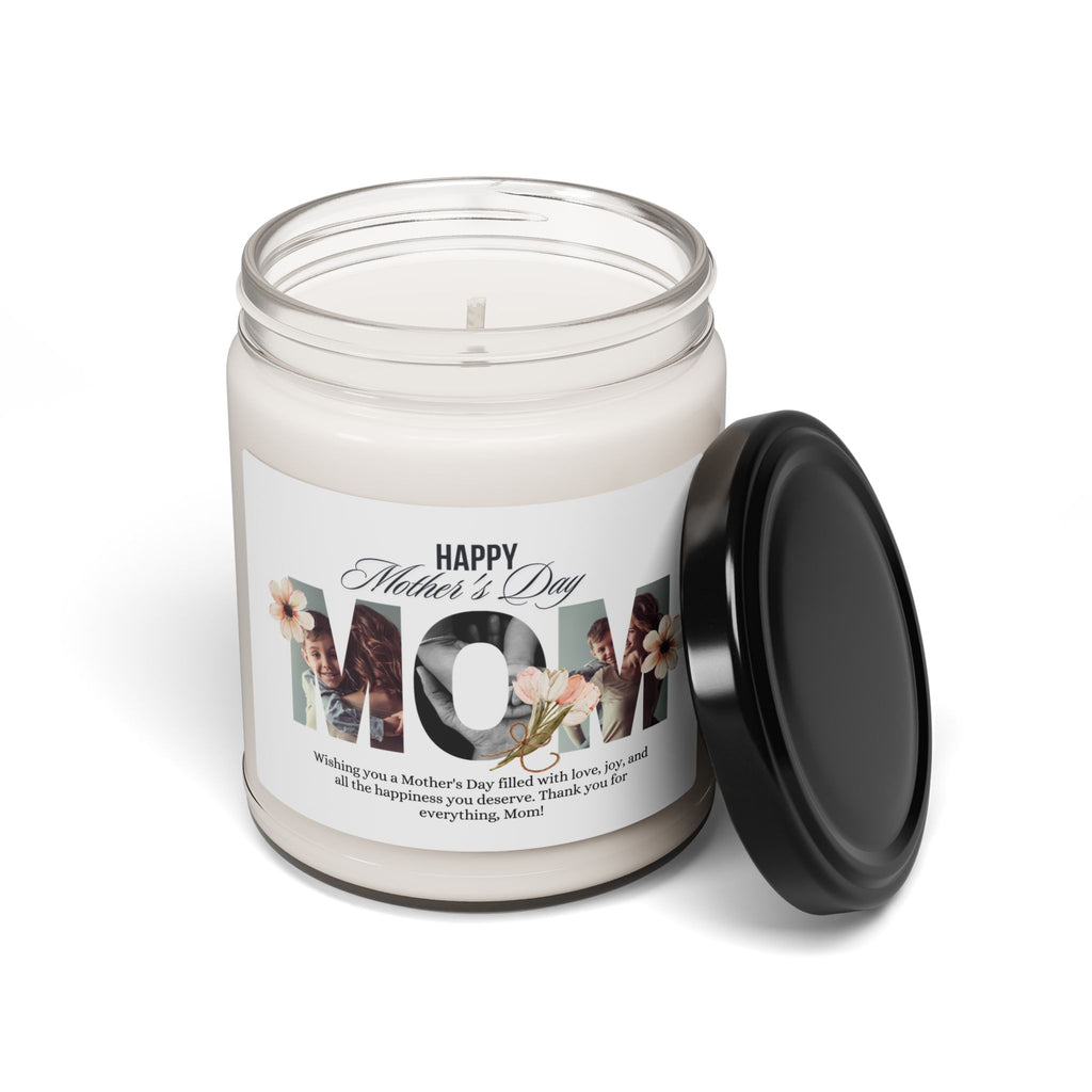 Personalized Mother's Day Scented Soy Candle - 9oz Gift for Mom - Digital Product Store