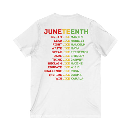 Juneteenth Celebration Tee, Unisex V - Neck for Activists, Commemorative Shirt, Black History Month, Inspirational Gift, Equality Apparel - Digital Product Store