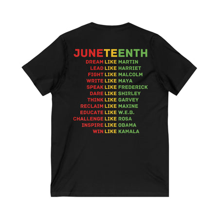Juneteenth Celebration Tee, Unisex V - Neck for Activists, Commemorative Shirt, Black History Month, Inspirational Gift, Equality Apparel - Digital Product Store
