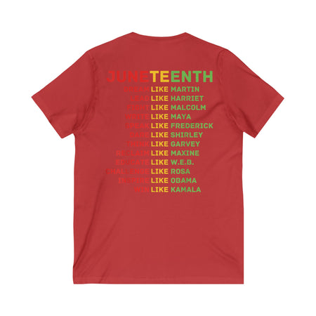 Juneteenth Celebration Tee, Unisex V - Neck for Activists, Commemorative Shirt, Black History Month, Inspirational Gift, Equality Apparel - Digital Product Store