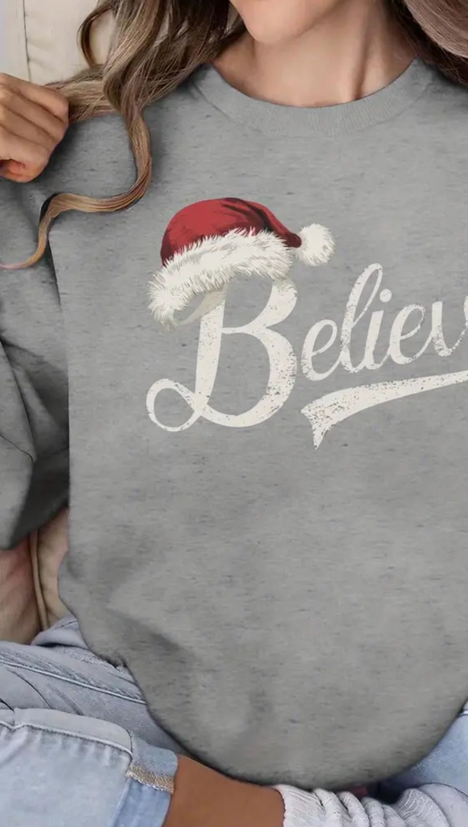 Believe Christmas Santa Crewneck - Digital Product Store