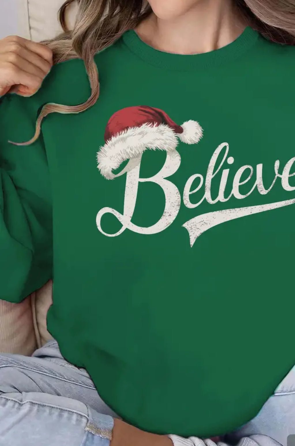 Believe Christmas Santa Crewneck - Digital Product Store