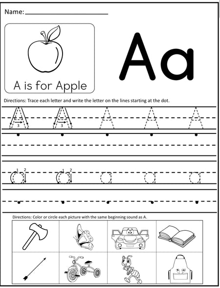 ABC Worksheet - Digital Product Store