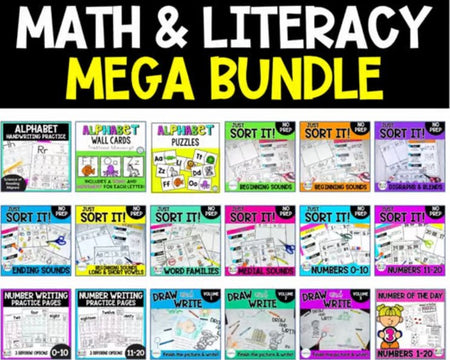 Math and Literacy MEGA Bundle | Centers & Activities | Science of Reading - Digital Product Store