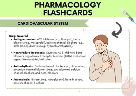 Pharmacology Flash cards - Digital Product Store