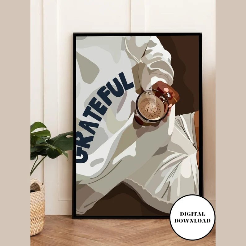 Grateful printable wall art - Digital Product Store