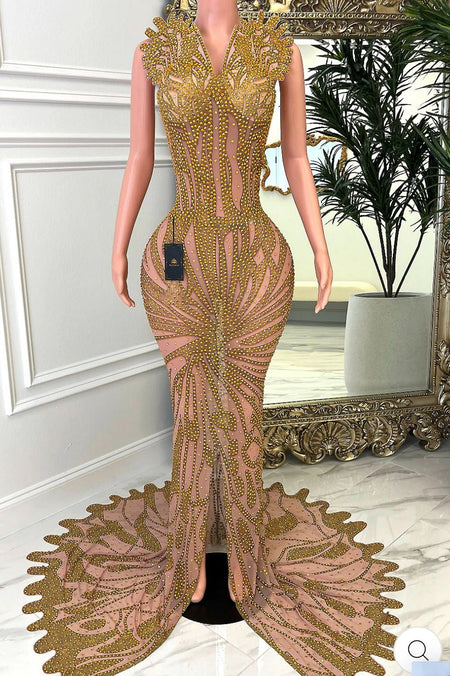 CROWNED GOLD DRESS (READY TO SHIP) - Digital Product Store