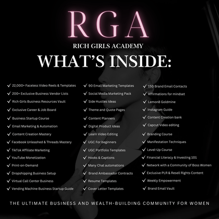 Rich Girls Academy - Digital Product Store
