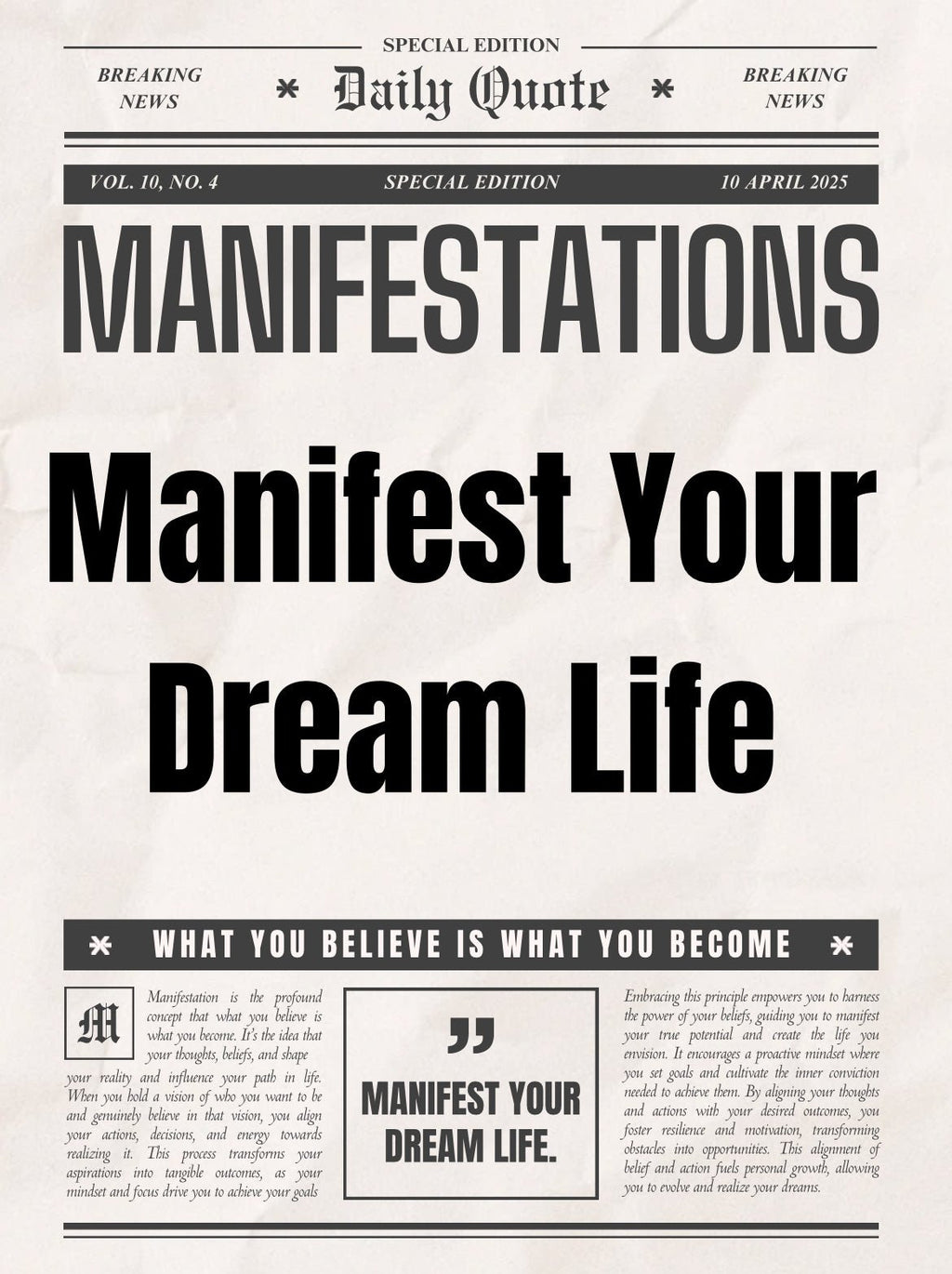 Manifest Your Dream Life - Digital Product Store